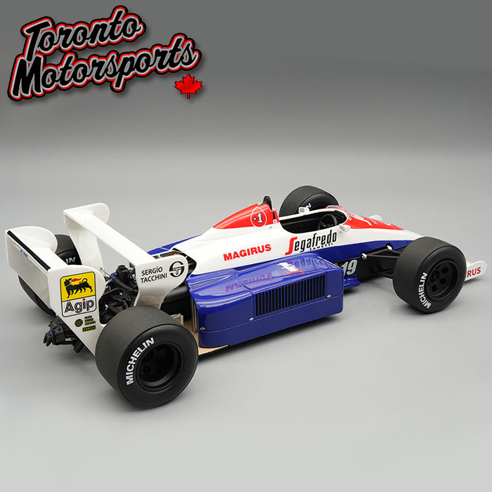 1984 Toleman TG 184 #19 Ayrton Senna  - British GP *w/ DISPLAY CASE* Ltd. Edition 1:18 Scale by Tecnomodel #TM18-369A
