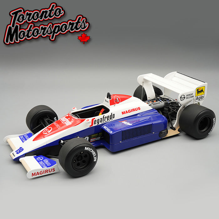 1984 Toleman TG 184 #19 Ayrton Senna  - British GP *w/ DISPLAY CASE* Ltd. Edition 1:18 Scale by Tecnomodel #TM18-369A