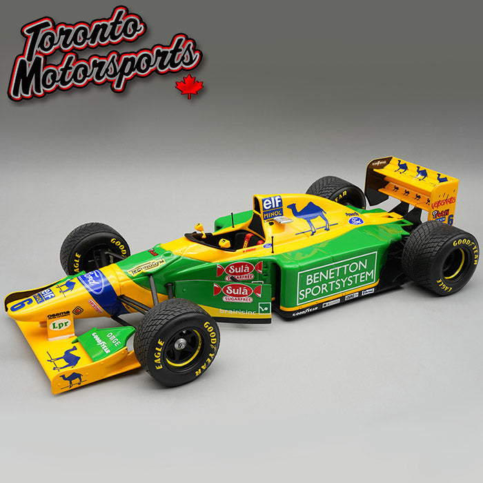 1993 Benetton B193A #6 Riccardo Patrese - British GP *W/ Raining Tyres* *w/ DISPLAY CASE* Ltd. Edition 1:18 Scale by Tecnomodel #TM18-377C