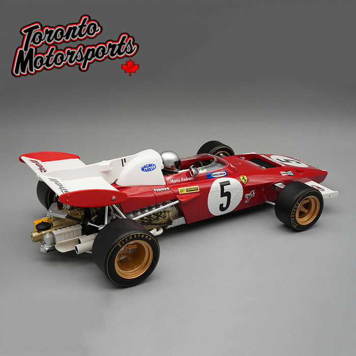 .1971 Ferrari 312 B2 F1 #5 Mario Andretti (with Driver Figure & Display) - Germany GP Ltd. Edition 1:18 Scale by Tecnomodel #TMD18-315A