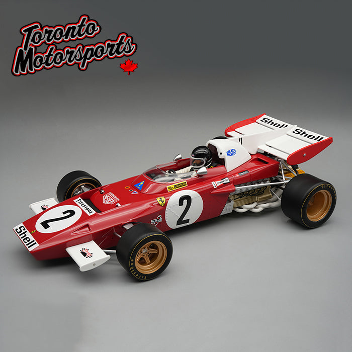 .1971 Ferrari 312 B2 F1 #2 Jacky Ickx (with Driver Figure & Display) - WINNER Zandvoort GP Ltd. Edition 1:18 Scale by Tecnomodel #TMD18-315C