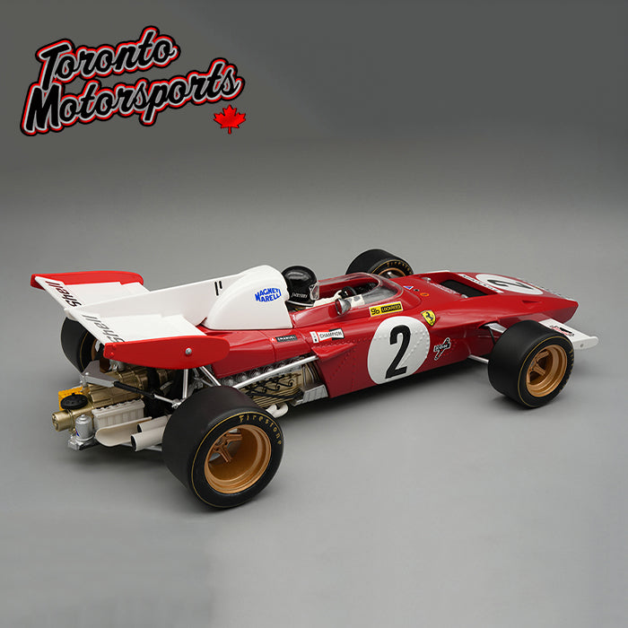 .1971 Ferrari 312 B2 F1 #2 Jacky Ickx (with Driver Figure & Display) - WINNER Zandvoort GP Ltd. Edition 1:18 Scale by Tecnomodel #TMD18-315C