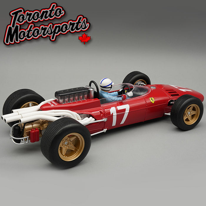 1966 Ferrari 312 F1 #17 John Surtees - Monaco GP *w/ DISPLAY CASE* Ltd. Edition 1:18 Scale by Tecnomodel #TMD18-318C