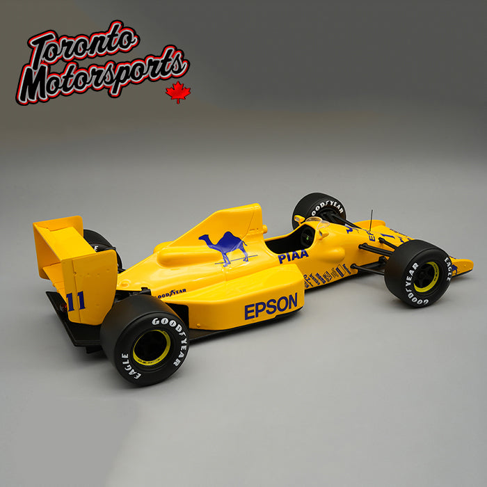 a1989 Lotus 101 #11 Nelson Piquet (with Display Case) - British GP Ltd. Edition 1:18 Scale by Tecnomodel #TM18-350A