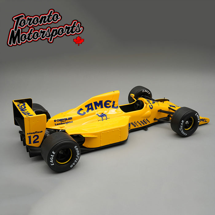 .1990 Lotus 102 Lamborghini #12 Martin Donnelly (with Display Case) - Italy GP Ltd. Edition 1:18 Scale by Tecnomodel #TM18-351D