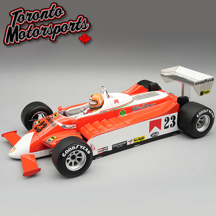 1980 Alfa Romeo 179 #23 B.Giacomelli - USA EAST GP *w/ DISPLAY CASE* Ltd. Edition 1:18 Scale by Tecnomodel #TMD18-421B