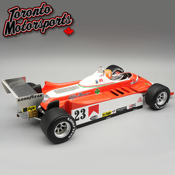 1980 Alfa Romeo 179 #23 B.Giacomelli - USA EAST GP *w/ DISPLAY CASE* Ltd. Edition 1:18 Scale by Tecnomodel #TMD18-421B