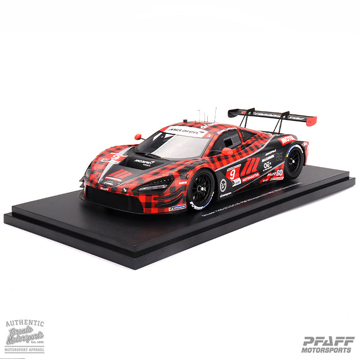 2024 McLaren 720 GT3 EVO Pfaff Motorsports #9 Jarvis/Kirchhofer - 'Plaid' IMSA CTMP 1:18 Scale by TopSpeed #TS0601 (TS0CTMP)
