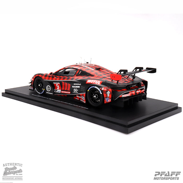2024 McLaren 720 GT3 EVO Pfaff Motorsports #9 Jarvis/Kirchhofer - 'Plaid' IMSA CTMP 1:18 Scale by TopSpeed #TS0601 (TS0CTMP)