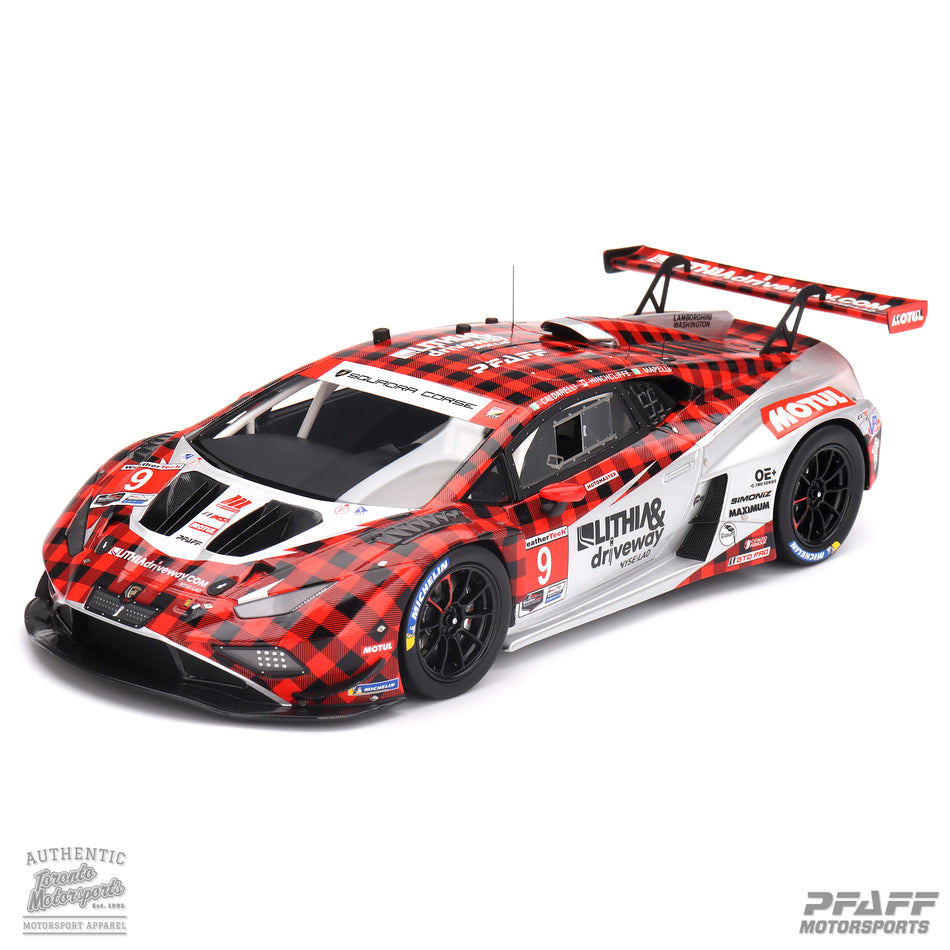 2025 Lamborghini Huracán GT3 Evo 2 Pfaff Motorsports #9 Caldarelli/Hinchcliffe/Mapelli - IMSA Sebring 12H 1:18 Scale by TopSpeed #TS0625 (TS0PFAFF25)