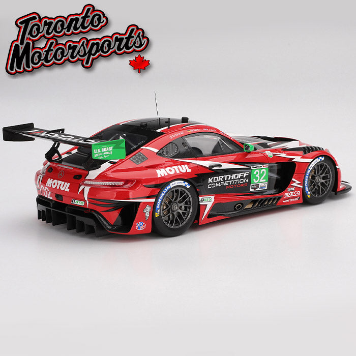 2025 Mercedes-AMG GT3 EVO Korthoff Competition Motors #32 Götz/Koch/Lucas/Morad- IMSA Daytona 24hr 1:18 Scale by TopSpeed #TS0628