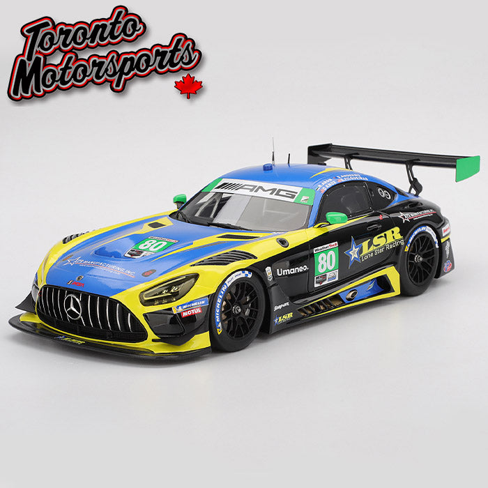 2025 Mercedes-AMG GT3 EVO Lone Star Racing #80 Andrews/Aron/Filgueiras/Knox – IMSA Daytona 24 Hrs 1:18 Scale by TopSpeed #TS0676