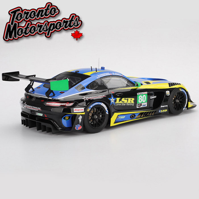 2025 Mercedes-AMG GT3 EVO Lone Star Racing #80 Andrews/Aron/Filgueiras/Knox – IMSA Daytona 24 Hrs 1:18 Scale by TopSpeed #TS0676