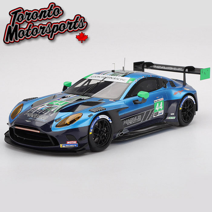 2025 Aston Martin Vantage GT3 Evo Magnus Racing #44 Lally/Potter/Pumpelly/Thiim – IMSA Daytona 24 Hrs 1:18 Scale by TopSpeed #TS0682