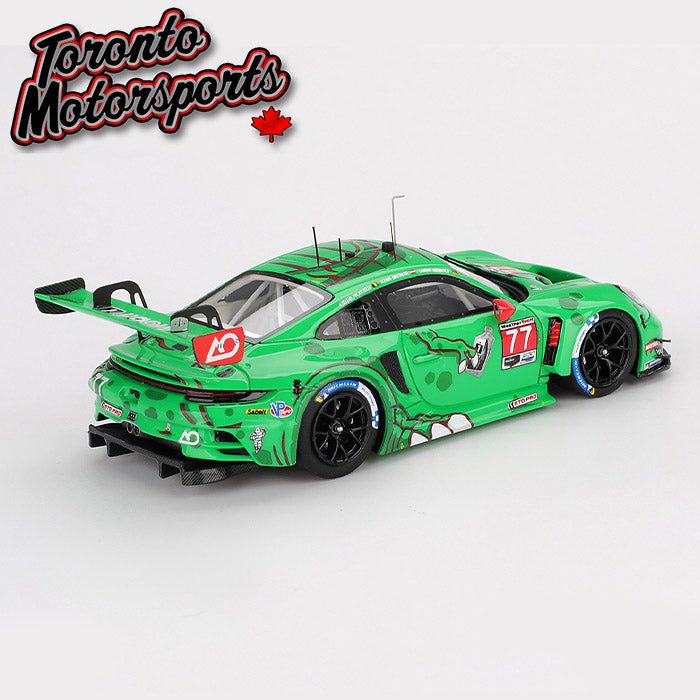 2025 Porsche 911 GT3 R (992) 'REXY' #77 Bachler/Heinrich/Picariello  'WITH BRACES'  WINNER 12 HRS of Sebring 1:43 Scale by True Scale Models #TSM430883