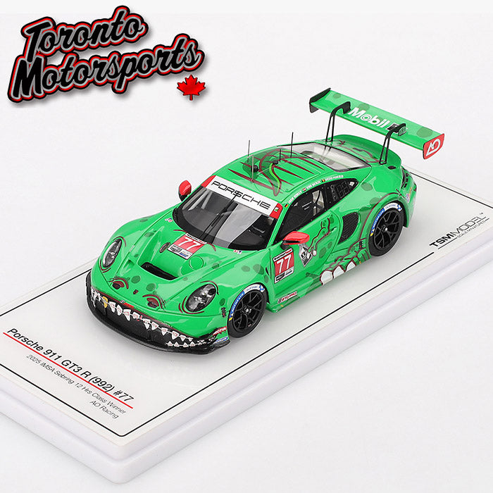 2025 Porsche 911 GT3 R (992) 'REXY' #77 Bachler/Heinrich/Picariello  'WITH BRACES'  WINNER 12 HRS of Sebring 1:43 Scale by True Scale Models #TSM430883